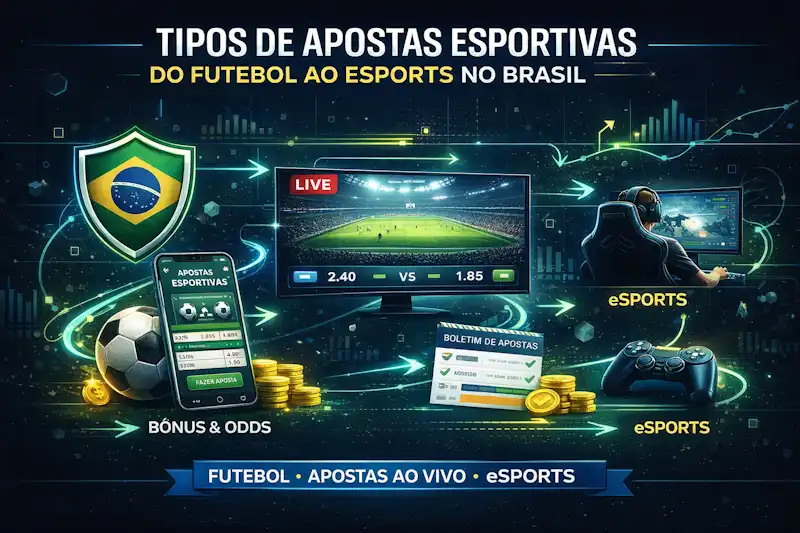 Tipos de apostas esportivas - do futebol ao eSports no Brasil