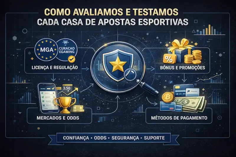 Como avaliamos e testamos cada casa de apostas esportivas